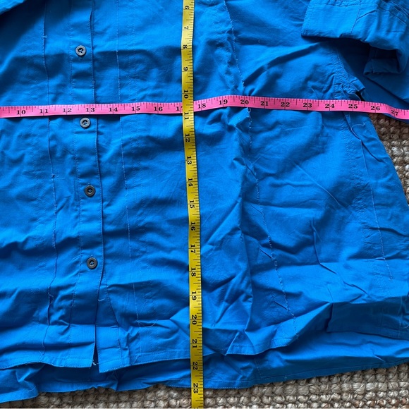 NEW Free People Remade Poplin Shirt In Catalina Blue - Picture 10 of 11